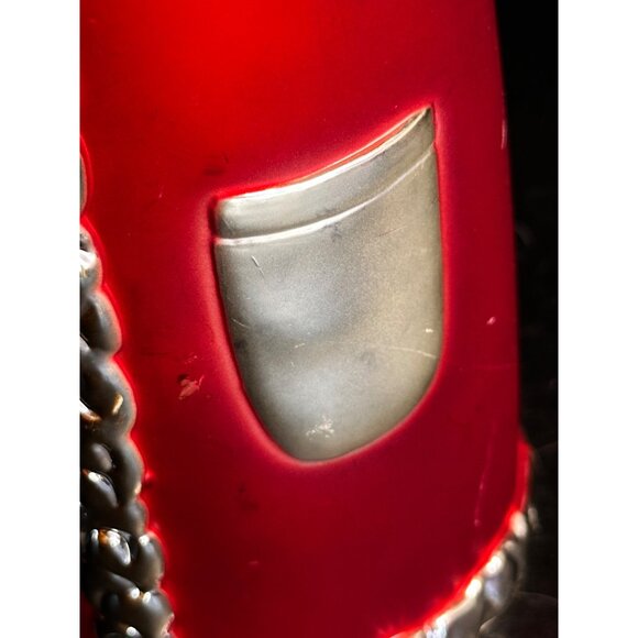 Red Silver Tabletop Santa Claus Arms Out Vtg READ - Picture 6 of 16